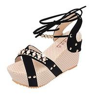 womens sandals slingback leather summer casual slingback wedge heel bl ...