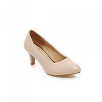 Women\'s Shoes Kitten Heel Basic Pump Pumps/Heels Office Career/Dress/Casual Black/White/Beige