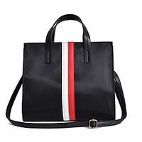 Women Shoulder Bag PU Nylon All Seasons Business Casual School Date Club Square Magnetic Red Black White