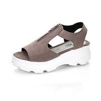 womens sandals summer mary jane fleece outdoor dress casual wedge heel ...