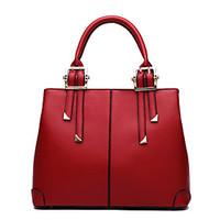 womens fashion classic pu leather messenger shoulder baghandbag tote