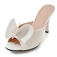 Women\'s Sandals Spring Summer Fall Winter Club Shoes Patent Leather Wedding Party Evening Dress Stiletto Heel Bowknot
