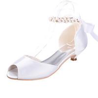 womens shoes silk low heel peep toe sandals weddingparty evening more  ...