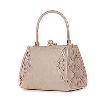 Women Metal Wedding Evening Bag Gold