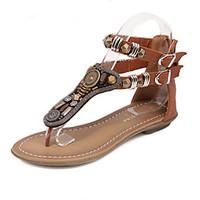 Women\'s Shoes Flat Heel Gladiator/Comfort/Open Toe Sandals Casual Black/Brown