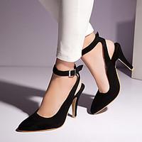Women\'s Shoes Heel Heels / Pointed Toe Heels Office Career / Dress / Casual Black / Blue / Burgundy