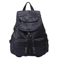 women backpack sheepskin all seasons casual outdoor bucket drawstring  ...