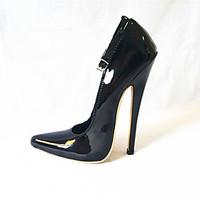 womens spring fall leatherette party evening stiletto heel black blue  ...