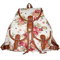 women backpack canvas all seasons casual zipper white black blushing p ...