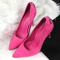 Women\'s Heels Basic Pump Rubber Summer Casual Walking Basic Pump Stiletto Heel Fuchsia Khaki Royal Blue Burgundy Dark Green 4in-4 3/4in