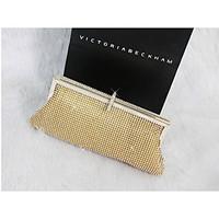 Women Clutch Plastic Event/Party Gold Silver