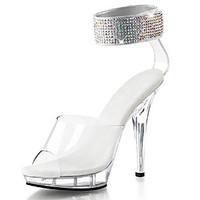 Women\'s Heels Transparent Summer / Fall Heels / Platform / Sandals PVC / Glitter Wedding / Party Evening / Casual Stiletto Glitter