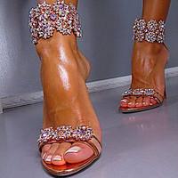 Women\'s Shoes Heel Heels / Peep Toe Sandals / Heels Wedding / Party Evening / Dress Rose Gold