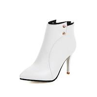 Women\'s Boots Fall Winter Comfort Leatherette Dress Casual Stiletto Heel Buckle Walking