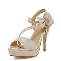 Women\'s Wedding Shoes Heels / Peep Toe / Platform Sandals Wedding / Party Evening / Dress Black / Purple / White
