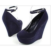 womens heels summer pu casual wedge heel others black purple others