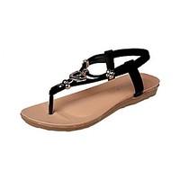 Women\'s Shoes Libo New Style Flat Heel Slingback Sandals Office Career / Dress / Casual Black / Blue / Almond