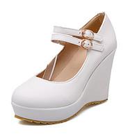 Women\'s Shoes Heel Wedges / Heels / Platform Heels Outdoor / Dress / Casual Black / Purple / White / Almond