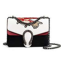 Women Shoulder Bag PU Outdoor White Black