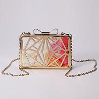 women pvc metal satin casual evening bag purple green orange