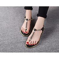 womens sandals spring comfort pu casual silver black gold