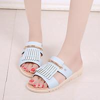 Women\'s Slippers Flip-Flops Tassels All Match Fashion Peep Toe Spring Summer Comfort Dress Casual Flat Heel Tassel