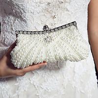 Women Satin Wedding Evening Bag Ivory