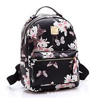 Women Floral Print Sports Casual Outdoor Backpack School Travel Bag