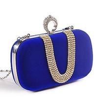 women polyester wedding evening bag pink blue black fuchsia