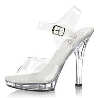 womens shoes transparent pvc summerfall heelssandals heels weddingpart ...