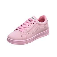 womens athletic shoes spring fall comfort pu casual flat heel lace up  ...