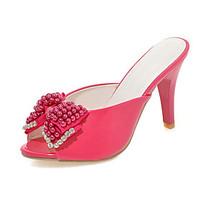Women\'s Shoes Heel Heels / Peep Toe Sandals / Heels / Clogs Mules Outdoor / Dress / Casual Black / Red / White / Coral