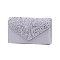 women satin crystal formal eventparty wedding evening bag handbag clut ...