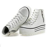 womens shoes fabric wedge heel comfort fashion sneakers with zipper