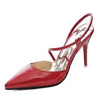 womens heels summer heels pu casual stiletto heel buckle black pink re ...