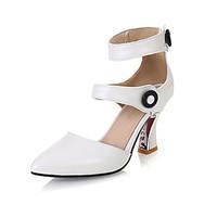 Women\'s Girl\'s Heels Summer Fall Leatherette Dress Kitten Heel Buckle Others Pink Red White