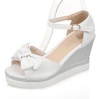 Women\'s Shoes Wedge Heel Wedges / Peep Toe / Platform / Open Toe Sandals Dress / Casual Blue / Pink / White