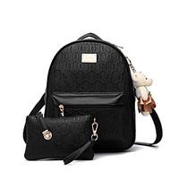 women backpack pu all seasons casual shell zipper black beige blue win ...