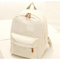 Women Nylon Backpack Beige / Black