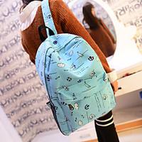 Women Backpack Polyester All Seasons Casual Outdoor Zipper Green Blue Blushing Pink Khaki