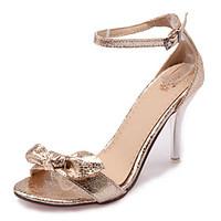 Women\'s Shoes Stiletto Heel Peep Toe / Open Toe Sandals Party Evening / Dress / Casual Black / Silver / Gold