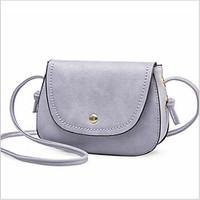 women pu casual shoulder bag beige pink purple blue gray black