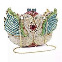 womens luxuriant rhinestone clutch evening bags