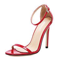 Women\'s Heels Spring / Summer / Fall / Winter Comfort PVC / Leather Wedding / Dress Stiletto Heel Buckle Plus size