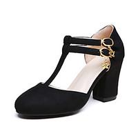 womens shoes chunky heel heels round toe heels office career dress cas ...