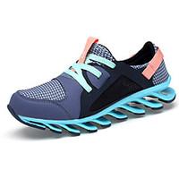 Women\'s Athletic Shoes Fall Winter Comfort PU Casual Flat Heel Lace-up Blue Purple Gray Khaki Other