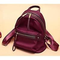 Women Backpack Nylon All Seasons Casual Black Violet