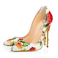 Women\'s Heels Spring Summer Fall Comfort Novelty Leather Wedding Party Evening Dress Stiletto Heel Flower Walking
