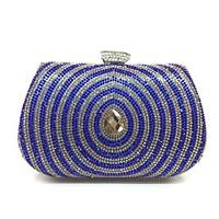 Women Evening Bag Metal All Seasons Formal Event/Party Minaudiere Push Lock Green Red Gold Blue