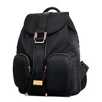 Women Nylon Bucket Backpack / School Bag / Travel Bag - Purple / Red / Black